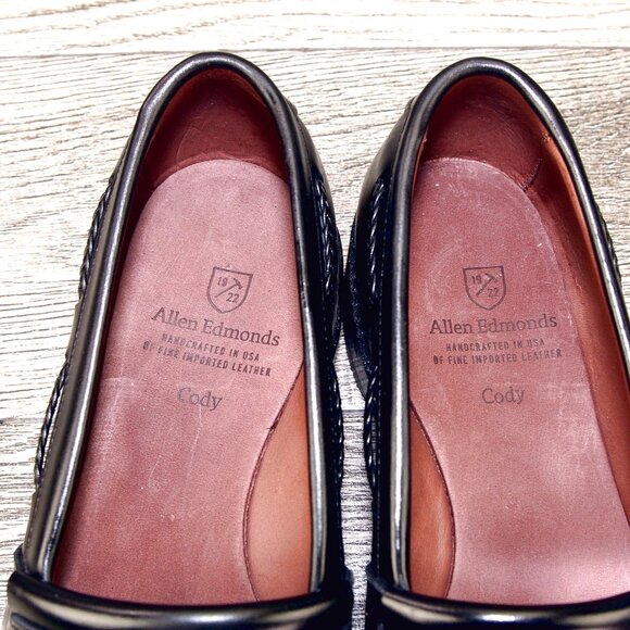 * NIB * $395 Allen Edmonds CODY Dress Loafer 7 D Black * add $15 new Cedar Trees main image 13